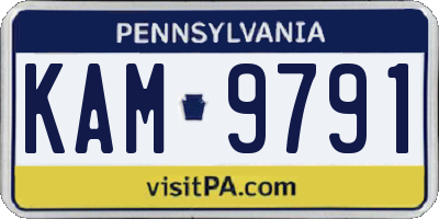 PA license plate KAM9791