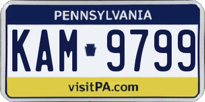 PA license plate KAM9799