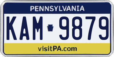 PA license plate KAM9879
