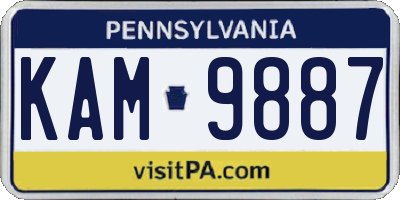 PA license plate KAM9887