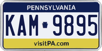 PA license plate KAM9895
