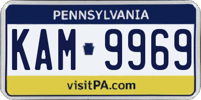 PA license plate KAM9969