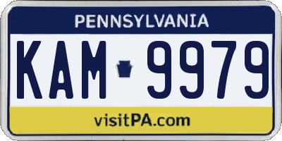 PA license plate KAM9979