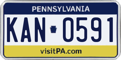 PA license plate KAN0591
