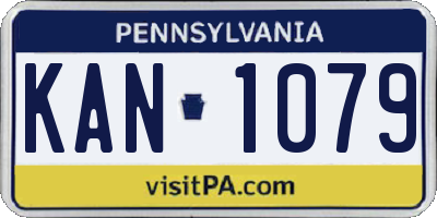 PA license plate KAN1079