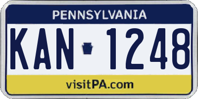 PA license plate KAN1248
