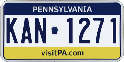 PA license plate KAN1271