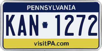 PA license plate KAN1272