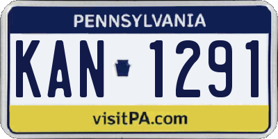 PA license plate KAN1291