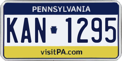 PA license plate KAN1295