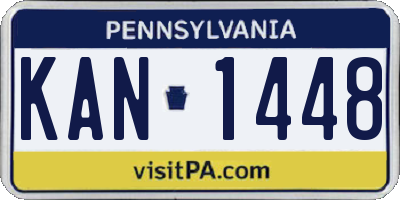 PA license plate KAN1448