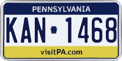 PA license plate KAN1468