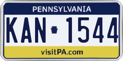 PA license plate KAN1544