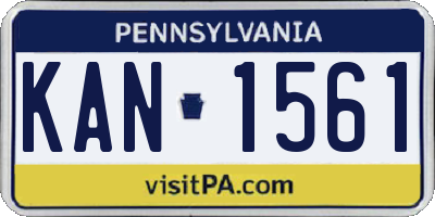 PA license plate KAN1561