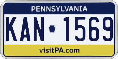 PA license plate KAN1569