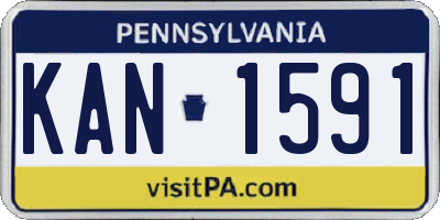 PA license plate KAN1591
