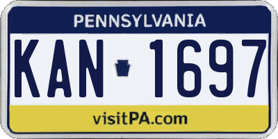 PA license plate KAN1697