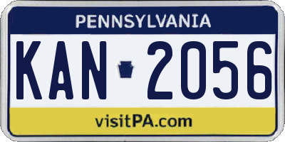 PA license plate KAN2056