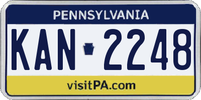 PA license plate KAN2248