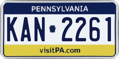 PA license plate KAN2261