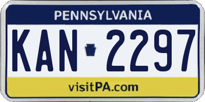 PA license plate KAN2297