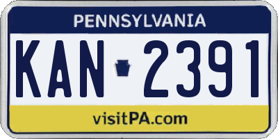 PA license plate KAN2391