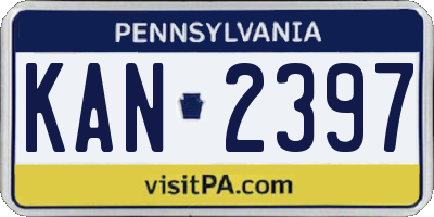 PA license plate KAN2397