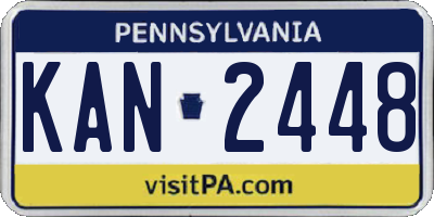 PA license plate KAN2448