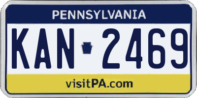 PA license plate KAN2469