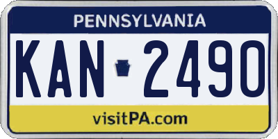 PA license plate KAN2490