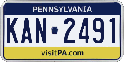 PA license plate KAN2491