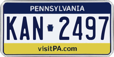 PA license plate KAN2497