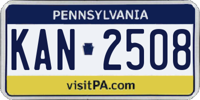 PA license plate KAN2508