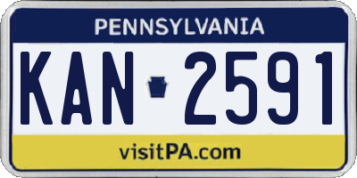 PA license plate KAN2591