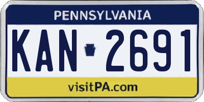 PA license plate KAN2691