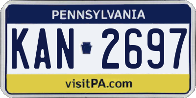 PA license plate KAN2697