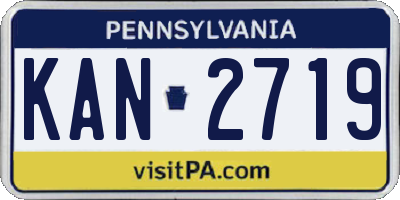 PA license plate KAN2719