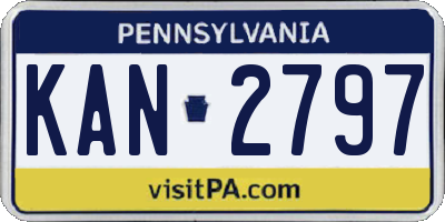 PA license plate KAN2797