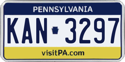 PA license plate KAN3297