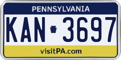 PA license plate KAN3697