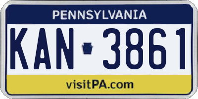 PA license plate KAN3861