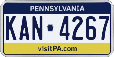 PA license plate KAN4267