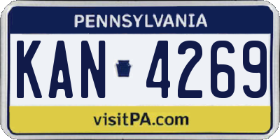 PA license plate KAN4269