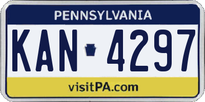 PA license plate KAN4297