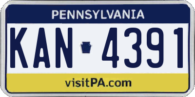 PA license plate KAN4391