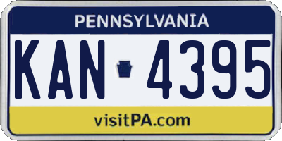 PA license plate KAN4395