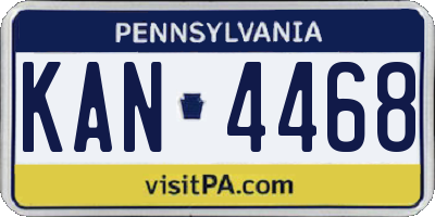 PA license plate KAN4468