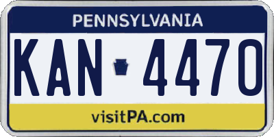 PA license plate KAN4470