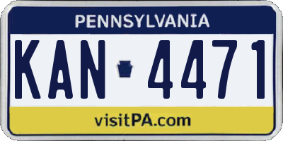 PA license plate KAN4471