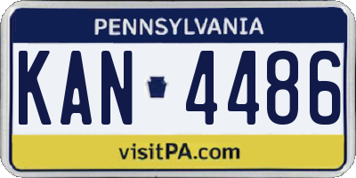 PA license plate KAN4486